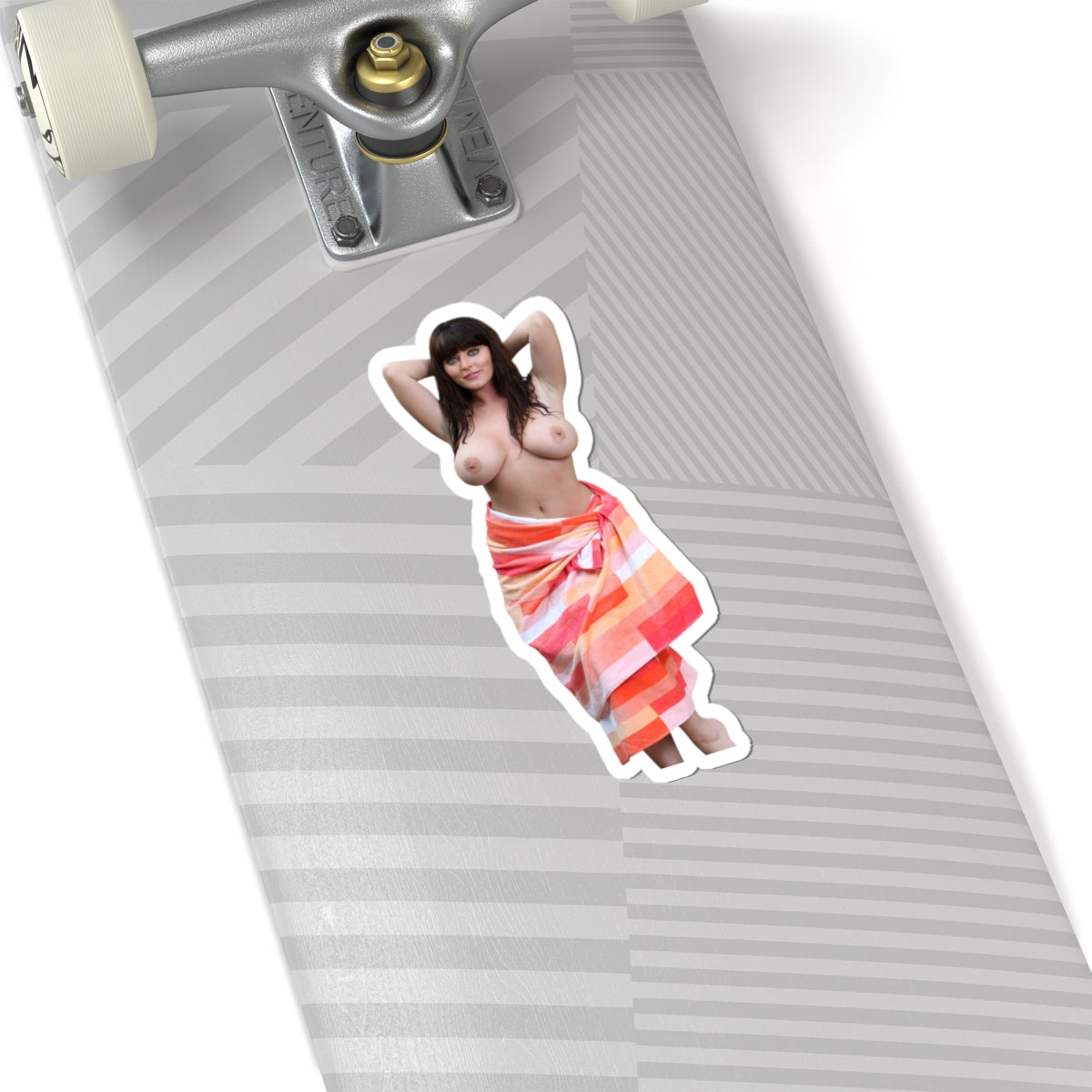 SEXY GIRL WITH BEAUTIFUL EYES STICKER NAKED BIG TITS WOMEN IN TOWEL STICKERS