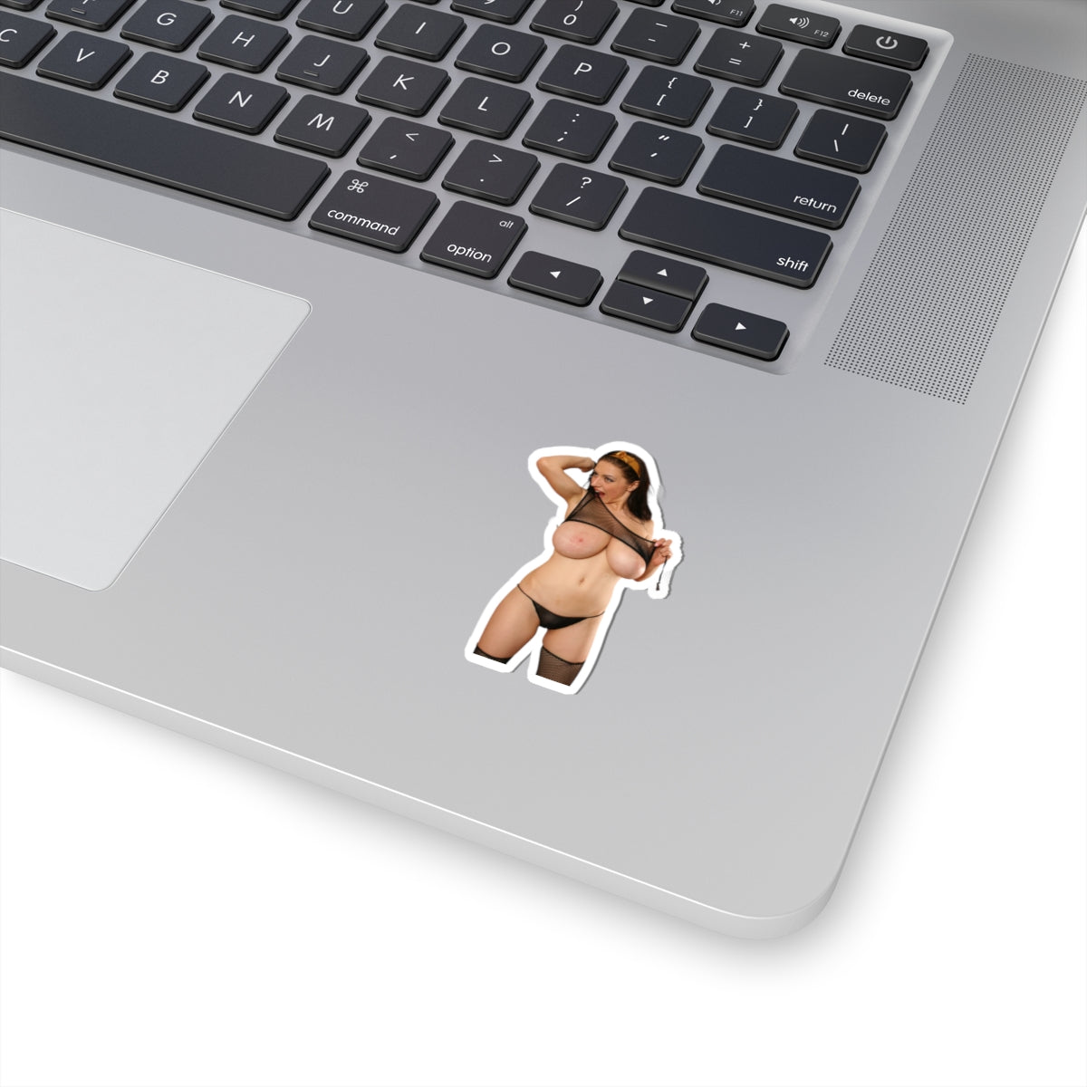 Sensual Naked Huge Tits Girl Pin-Up Style Big Chest Decorative Sticker