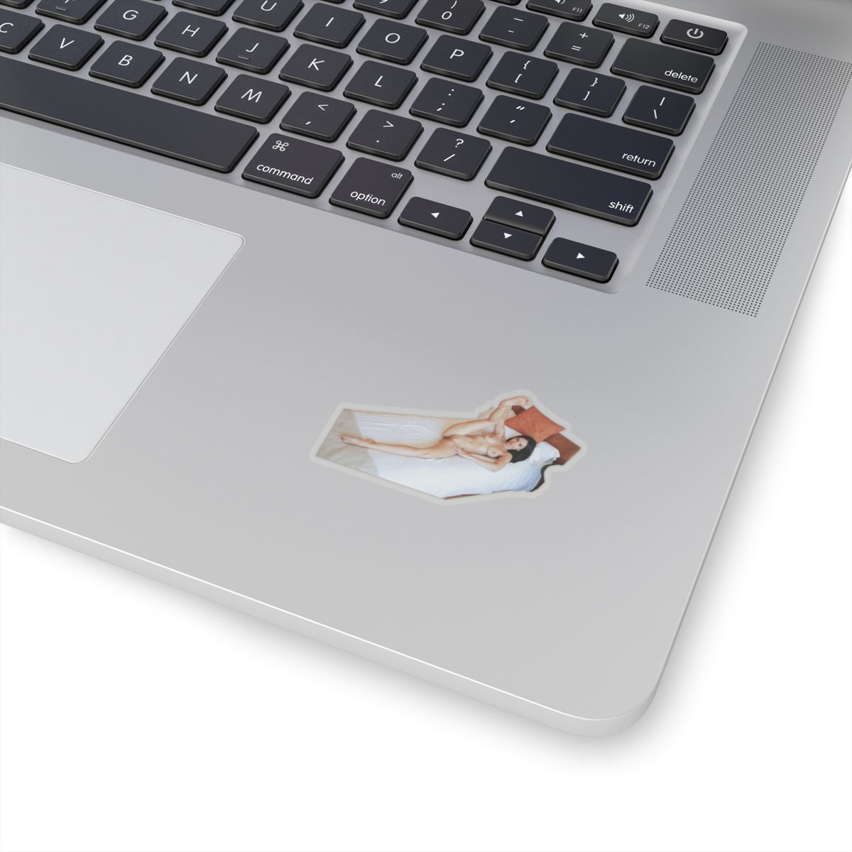 Sexy Girl on the Bed Sticker