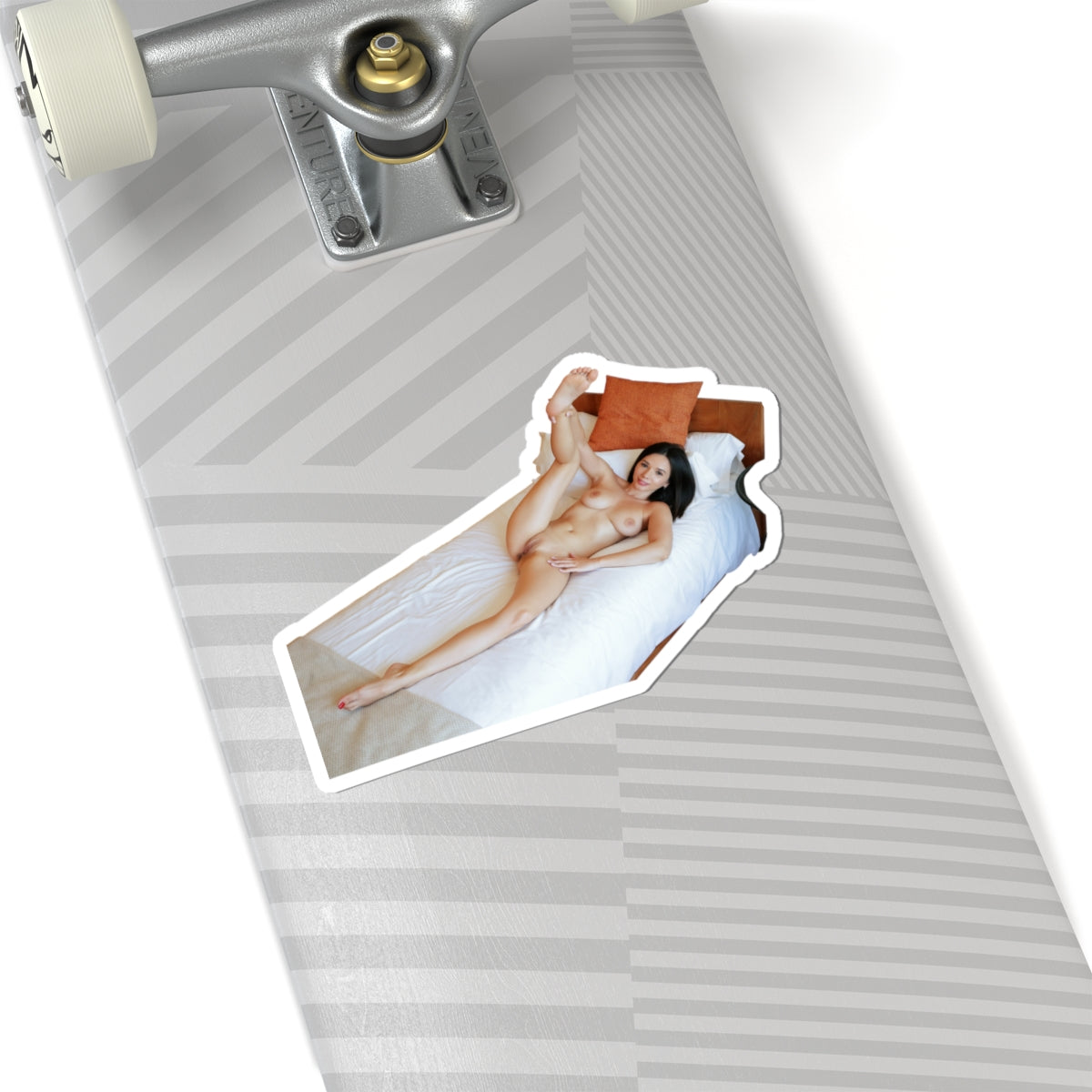 Sexy Girl on the Bed Sticker