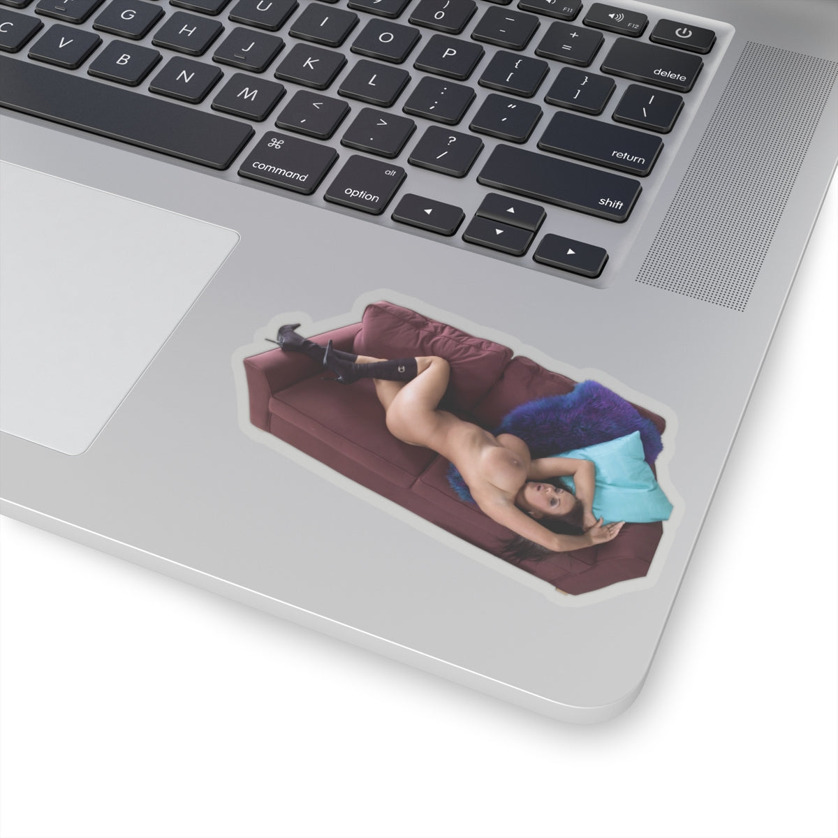 Naked Sexy Girl on the Bed Sticker