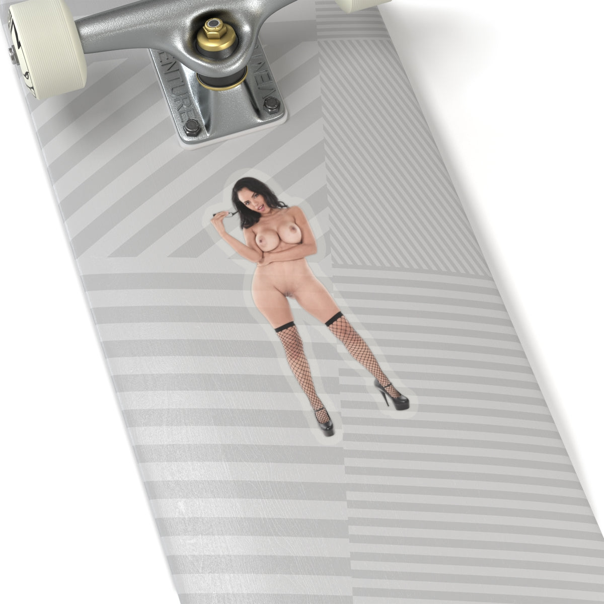 Vintage Nude Pinup Girl Sticker – Sexy Model Decal, Adult Vinyl Art, Funny Gift for Him