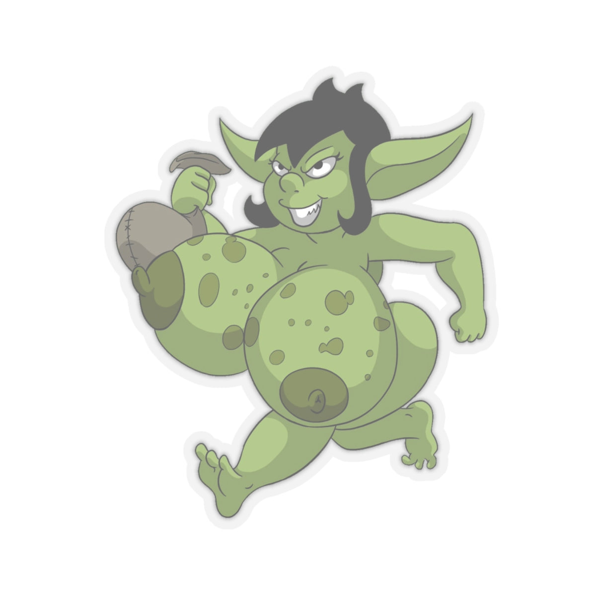 Sexy Goblin Girl Anime Sticker – Adult Hentai Ecchi Fantasy Decal