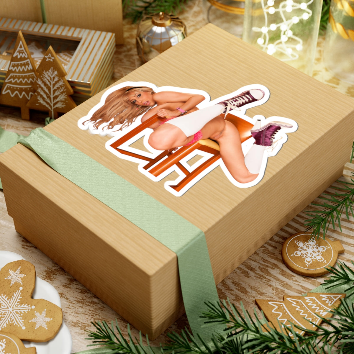 Big Tits Nude Girl Sticker Erotic Pinup Stickers