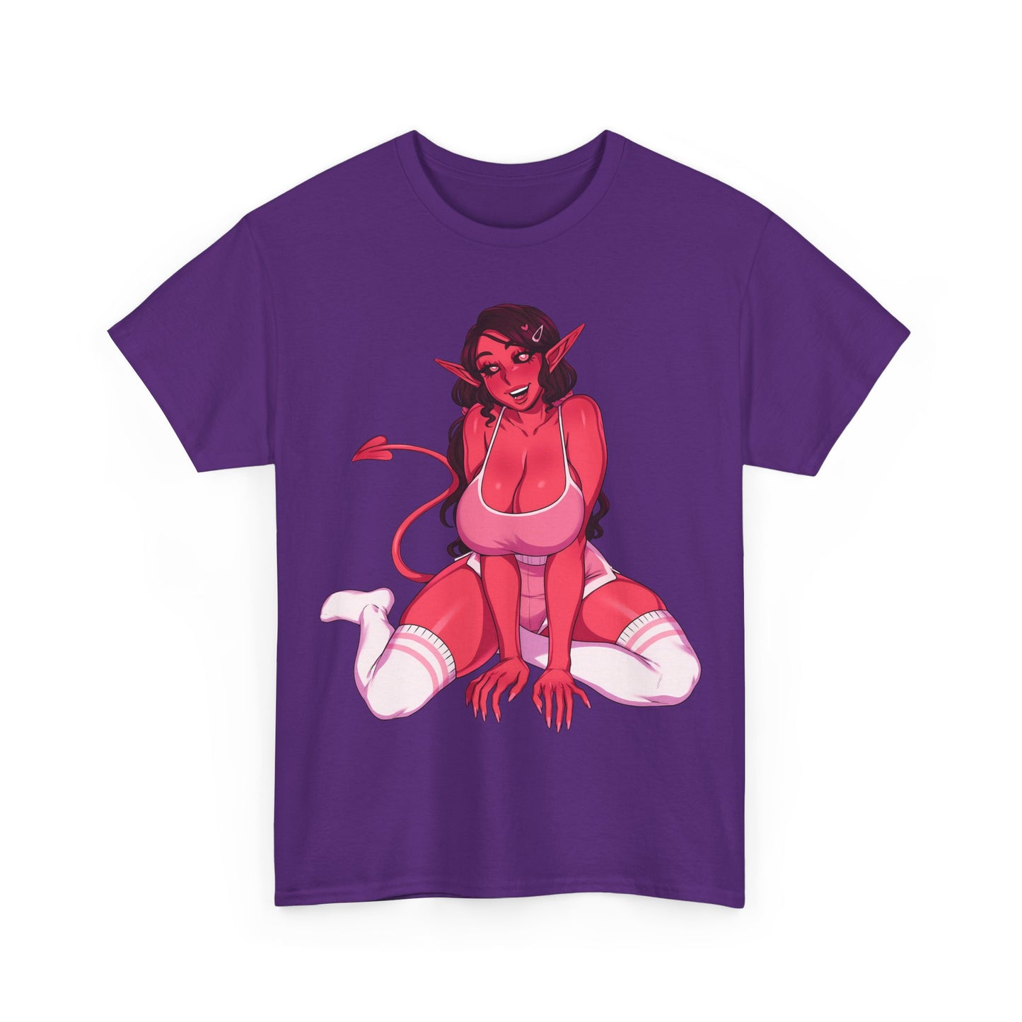 Anime Succubus Pink Demon Girl T-shirt – Hentaii Lewd Ecchi Shirt for Men and Women TS56