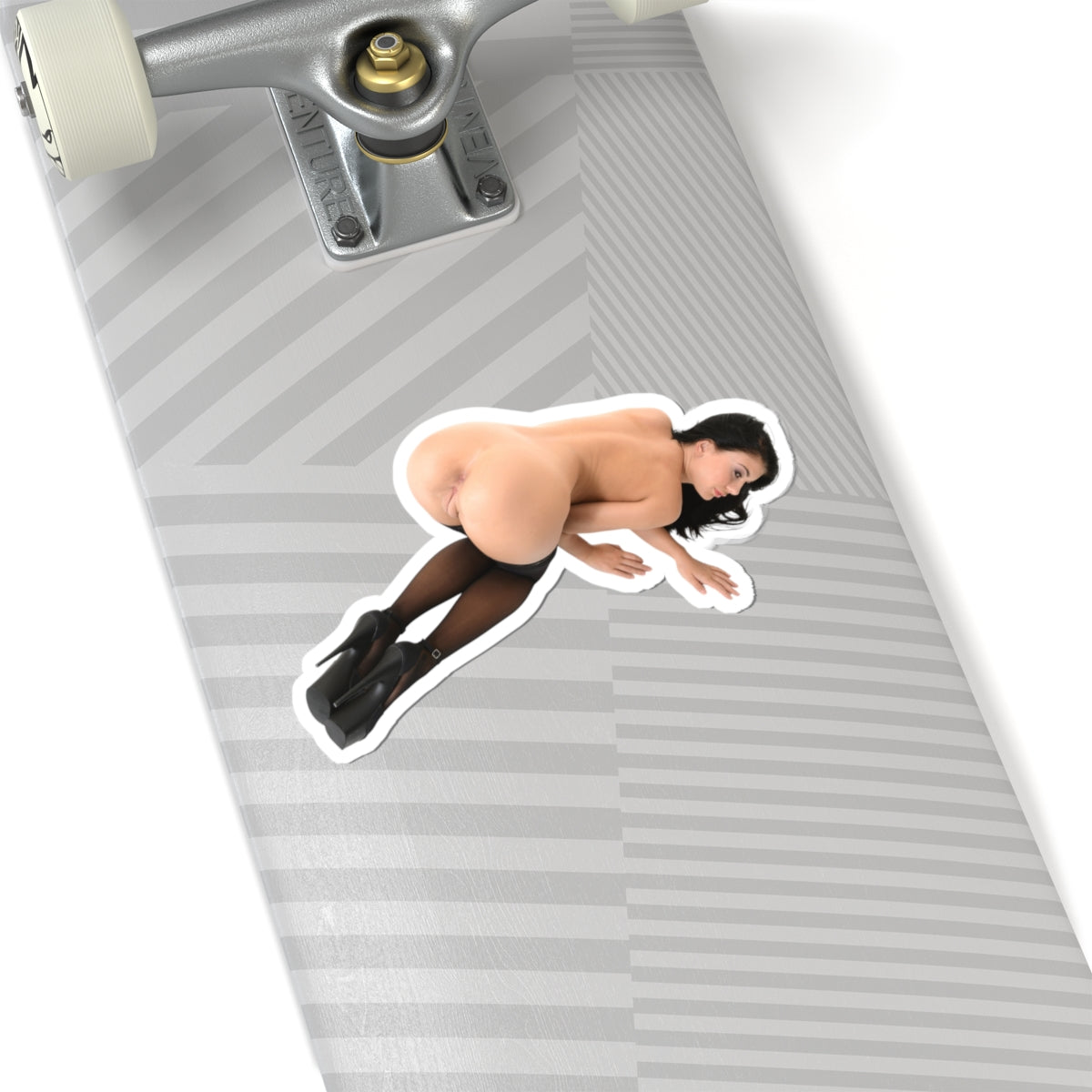 sexy brunette sticker big tits girl ass pinup model stickers