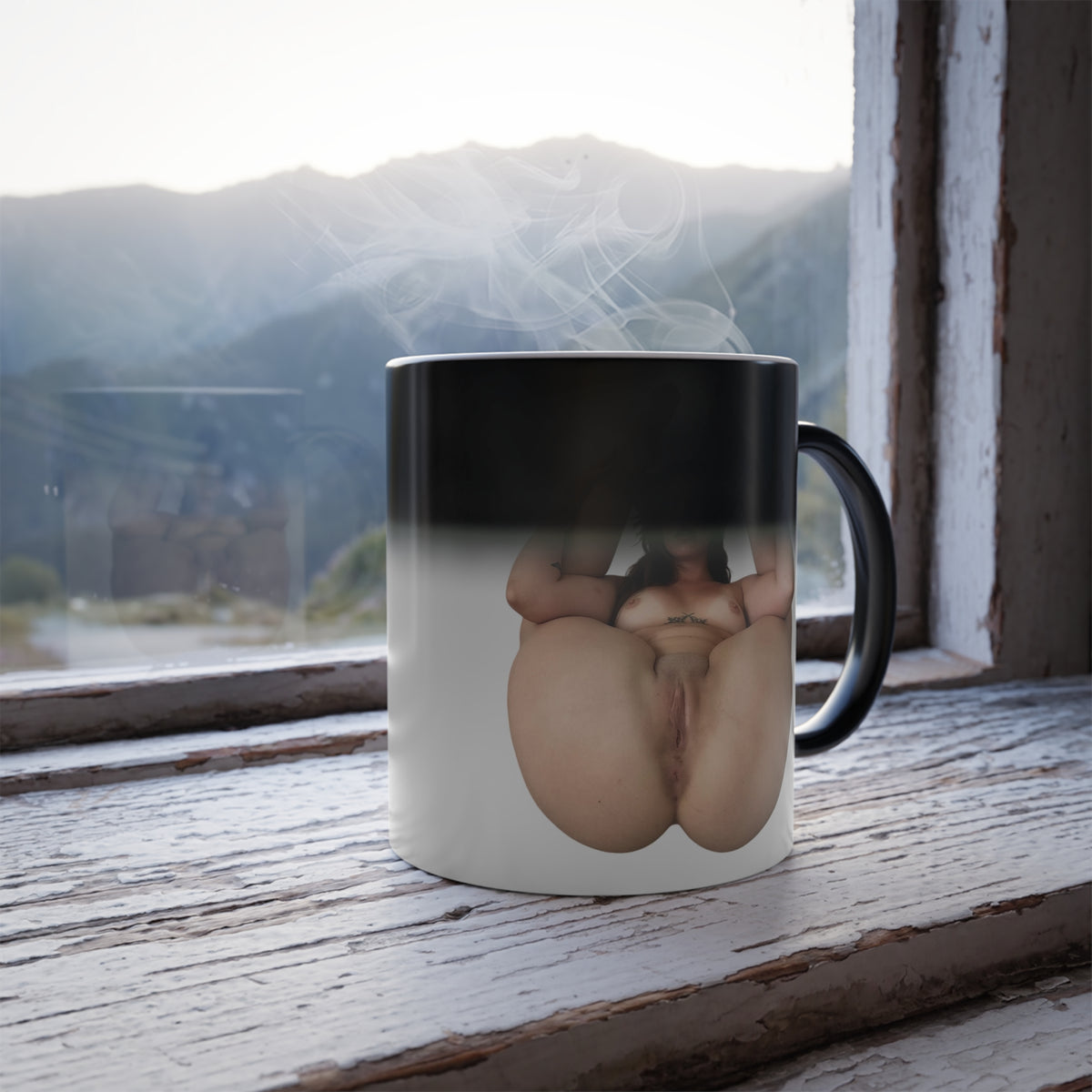 Nude Girl Coffee Cup 11oz Color Changing Mug Sexy Pinup Woman Uncensored Design
