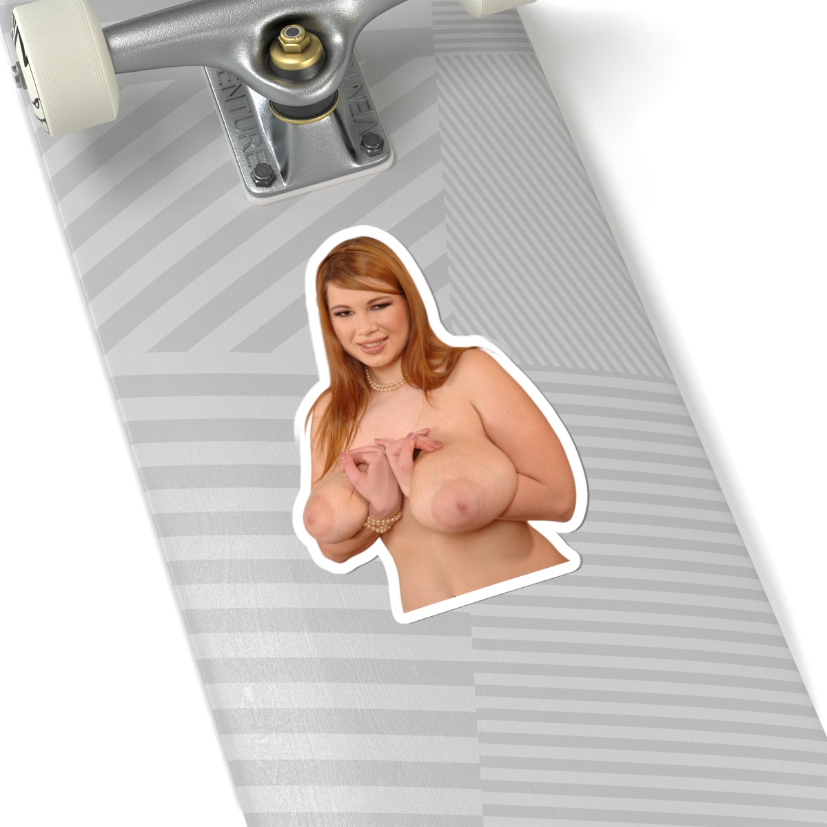 Busty Pinup Model Sticker