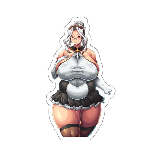 Cute Kawaii Anime Girl Hot Sexy Women Ecchi Anime Maid Curvy Thicc Female White Transparent Huge Vinyl Stickers E570