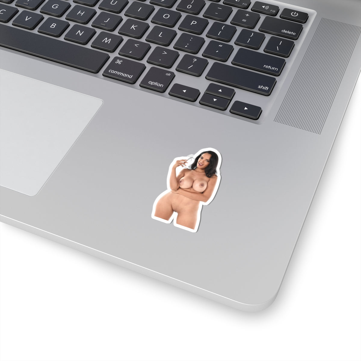 Naked Pinup Model Sticker – Sexy Woman Nude Decal, Adult Retro Art, Cool Gift for Men