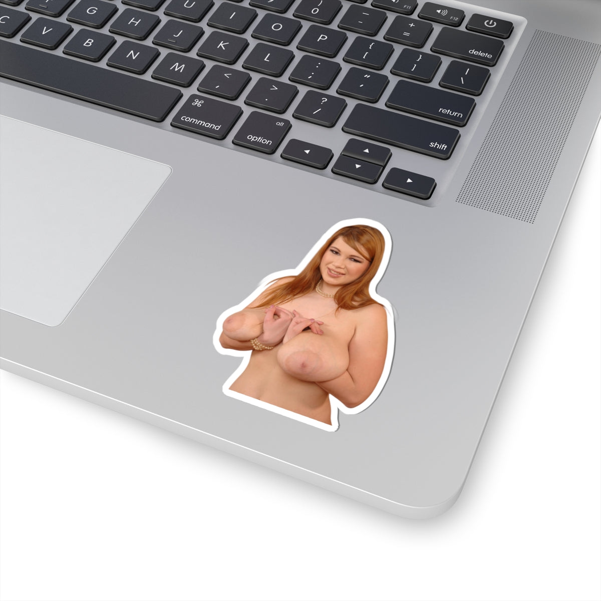 Busty Pinup Model Sticker