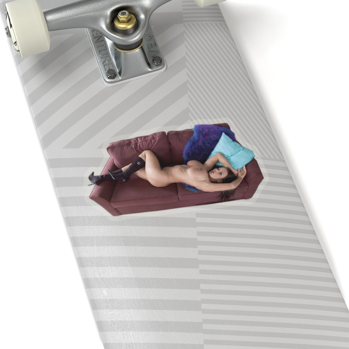 Naked Sexy Girl on the Bed Sticker