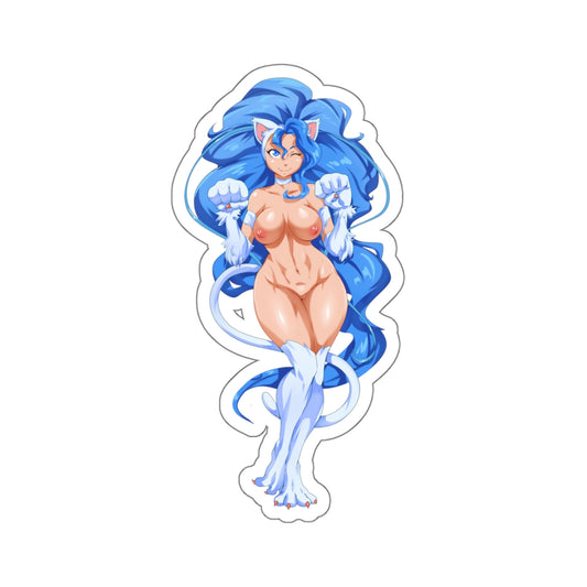 Blue Furry Anime Sticker Kawaii Naked Adult Stickers Mature Cartoon Lewd Ecchi Manga Furry Girl E334