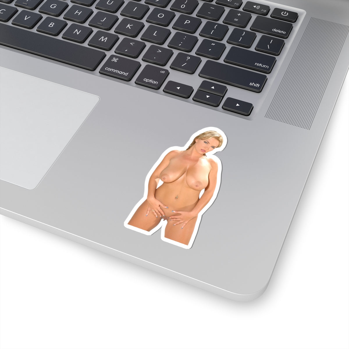 Big Boobs Nude Girl Sticker White or Transparent