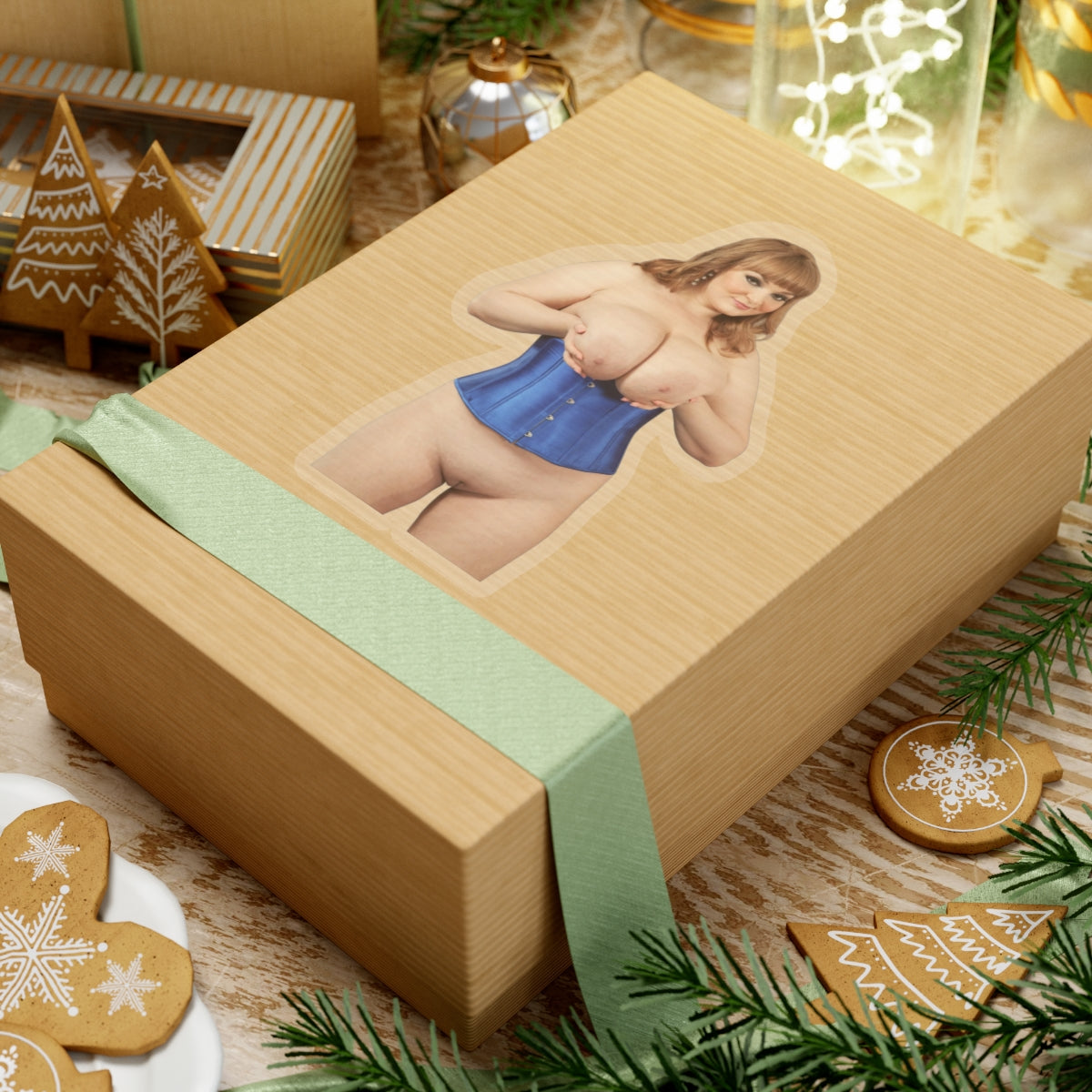 Big Boobs Thicc Curvy Naked Girl Adult Stickers