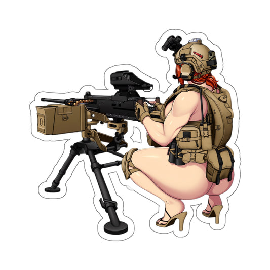 Soldier Sticker Cute Sexy Women Cartoon Trooper Anime Warrior Fighter Combatant Serviceman Military Stickers E465