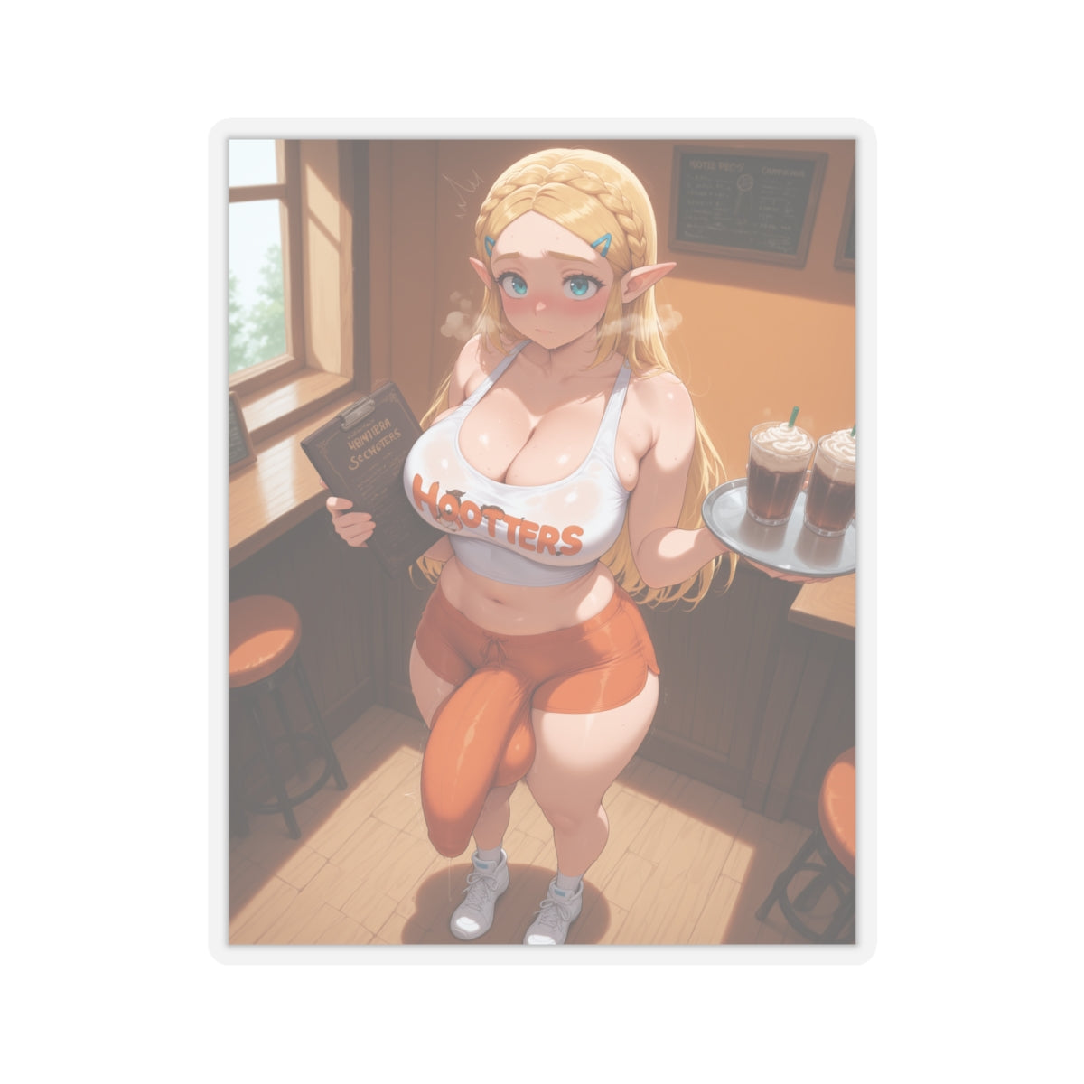 Hooters Futanari Sticker Sexy Anime Elf Girl Stickers