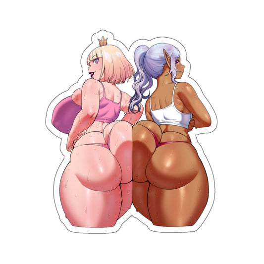 Two Hot Manga Girls Sticker,Lewd Anime,Anime Girl,Lewd Stickers Ecchi Stickers,E200