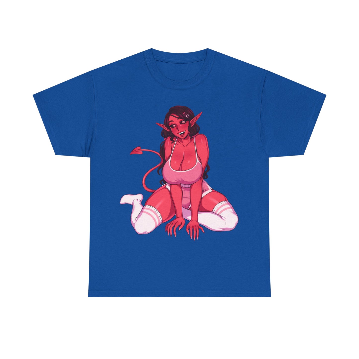 Anime Succubus Pink Demon Girl T-shirt – Hentaii Lewd Ecchi Shirt for Men and Women TS56