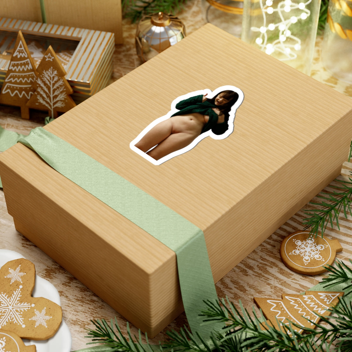 Cute Sexy Girl Naked Sticker Funny Parody Stickers