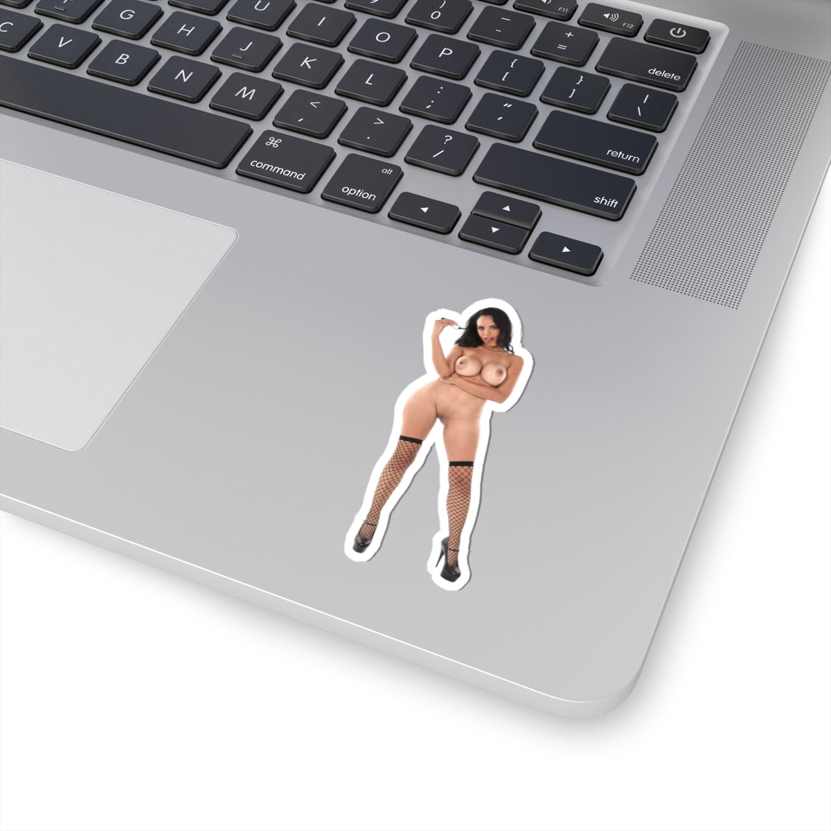 Vintage Nude Pinup Girl Sticker – Sexy Model Decal, Adult Vinyl Art, Funny Gift for Him