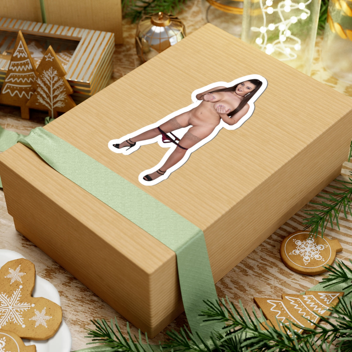 Naked Busty Girl Sticker – Sexy Female Design