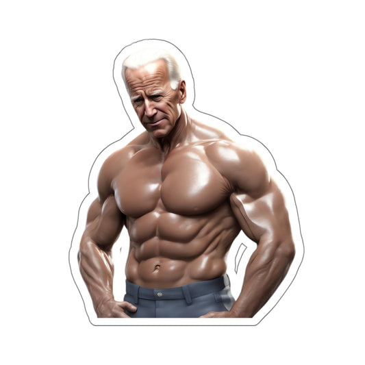 Joe Biden Sticker Funny Stickers Muscular Biden Beefy Athletic Presidential Candidate Election 2024 E903