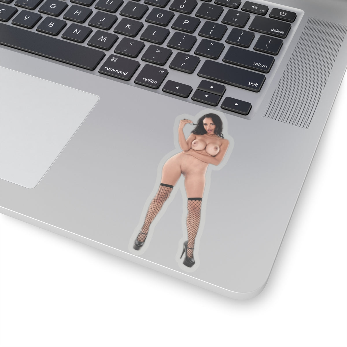 Vintage Nude Pinup Girl Sticker – Sexy Model Decal, Adult Vinyl Art, Funny Gift for Him