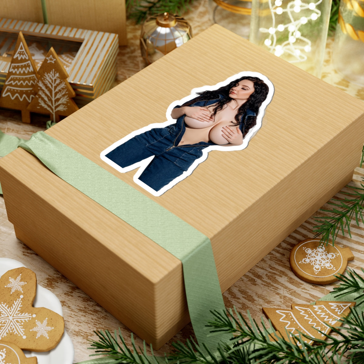 Big Tits Laurine Model Stickers Sexy Girl