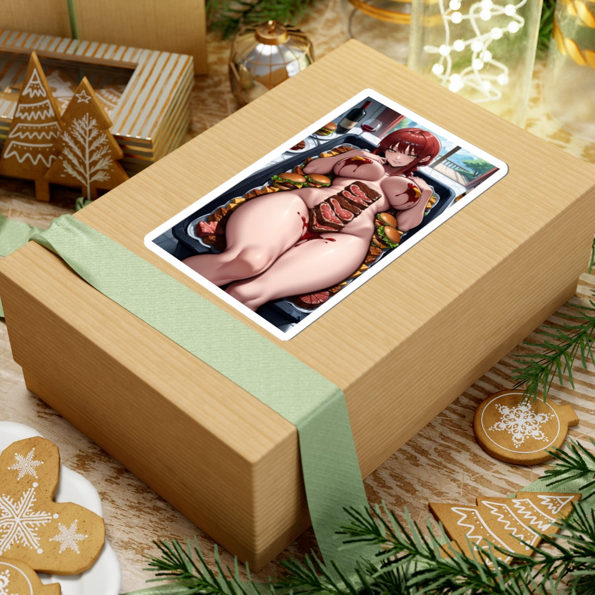 Anime Food Sticker Big Boobs Anime Girl Makima Stickers