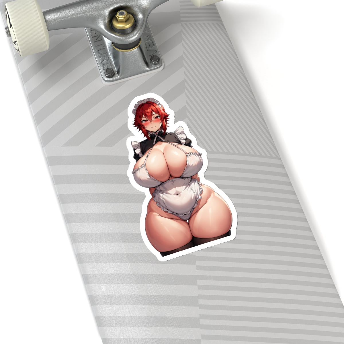 Sexy Anime Maid Hot Curvy Girl Lewd Ecchi Thick Women White or transparent Vinyl Stickers E419