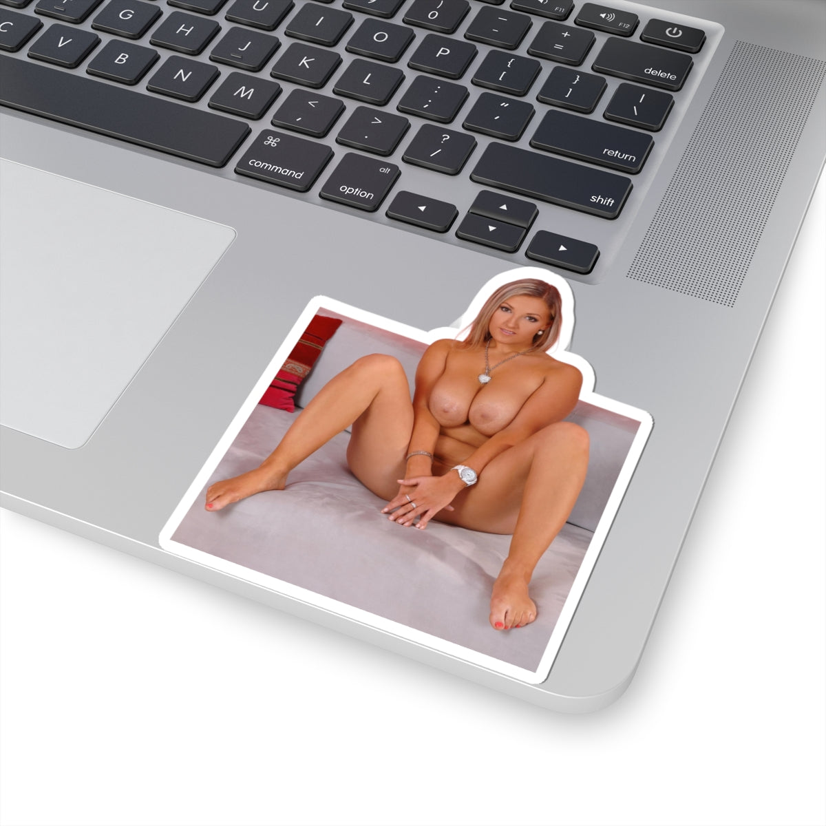 Naked Girl on the Couch Sticker