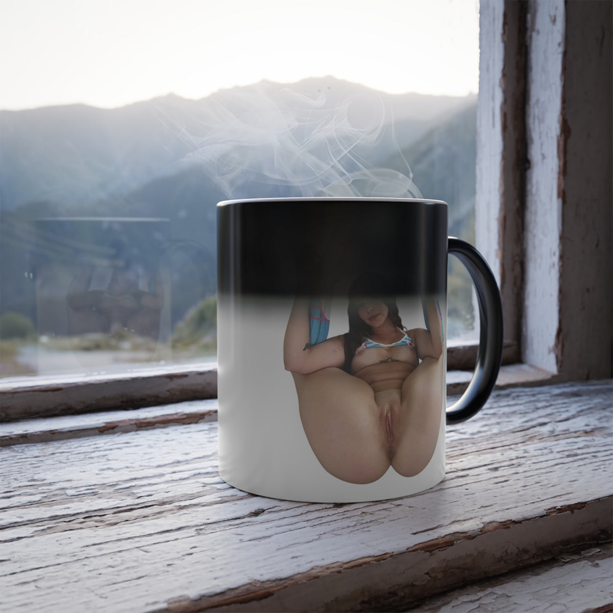 Sexy Naked Woman Mug 11oz Color Morphing Coffee Cup Adult Pinup Artwork