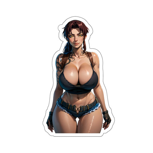 Revi Sticker Anime Girl Sticker Beauty Pretty Women Lewd Ecchi Stickers 4 Sizes White Or Transparent Stickers E758