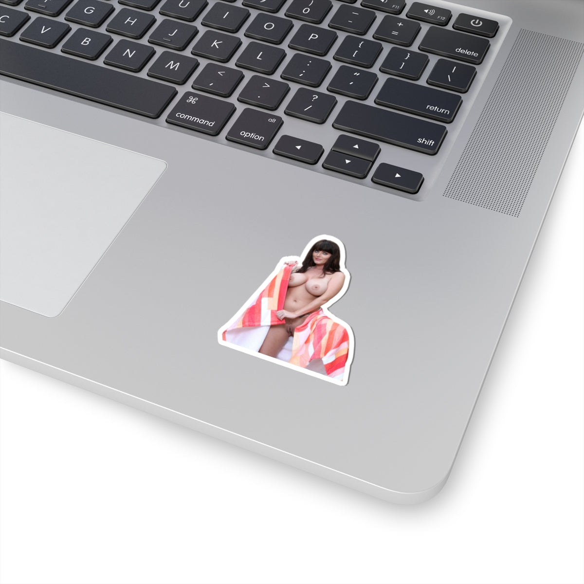 Sexy Beautiful Woman Sticker, Pretty Girl With Stunning Eyes, Towel Pinup Vinyl Decal