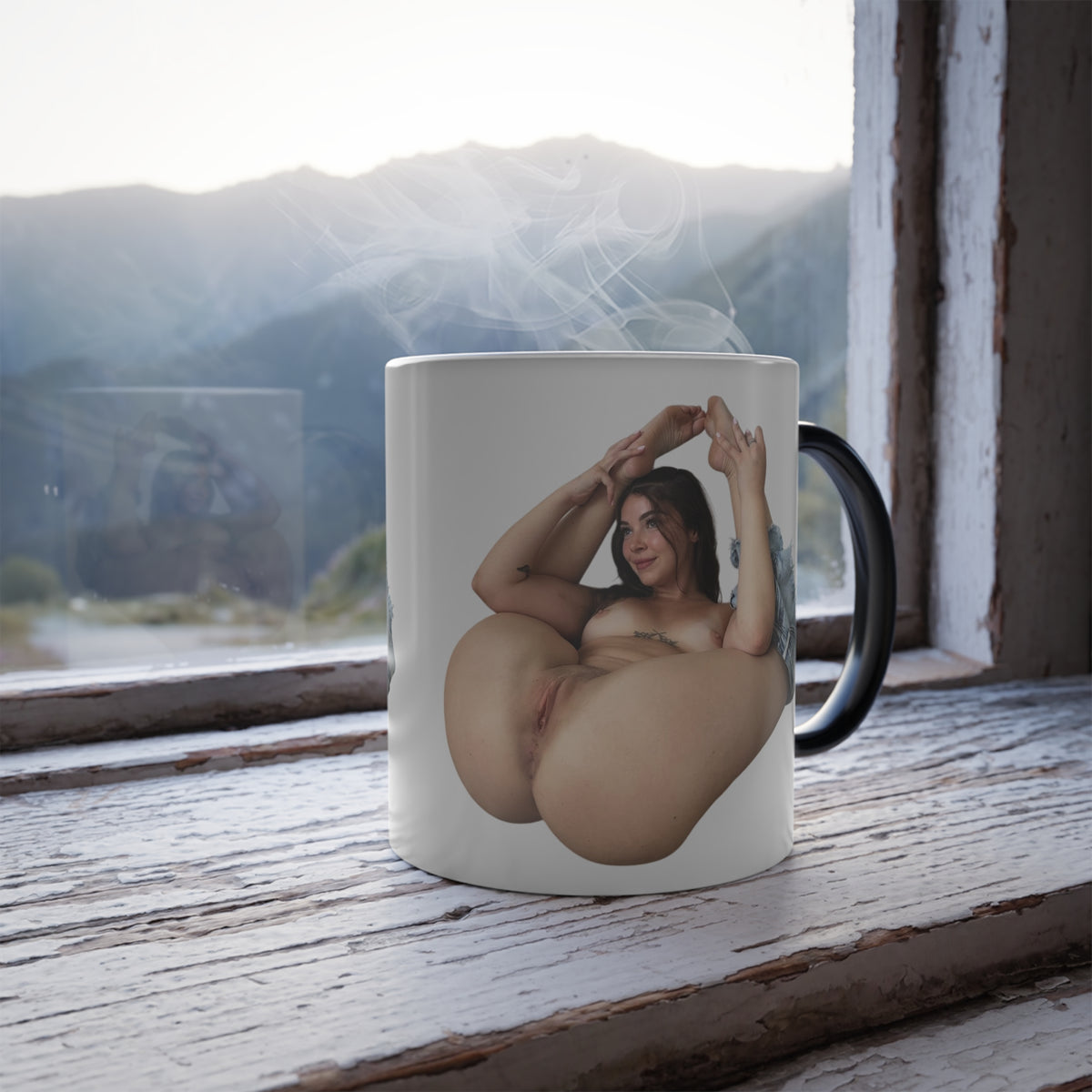 Naked Woman Coffee Mug 11oz Heat Reactive Color Changing Cup Sexy Girl Design