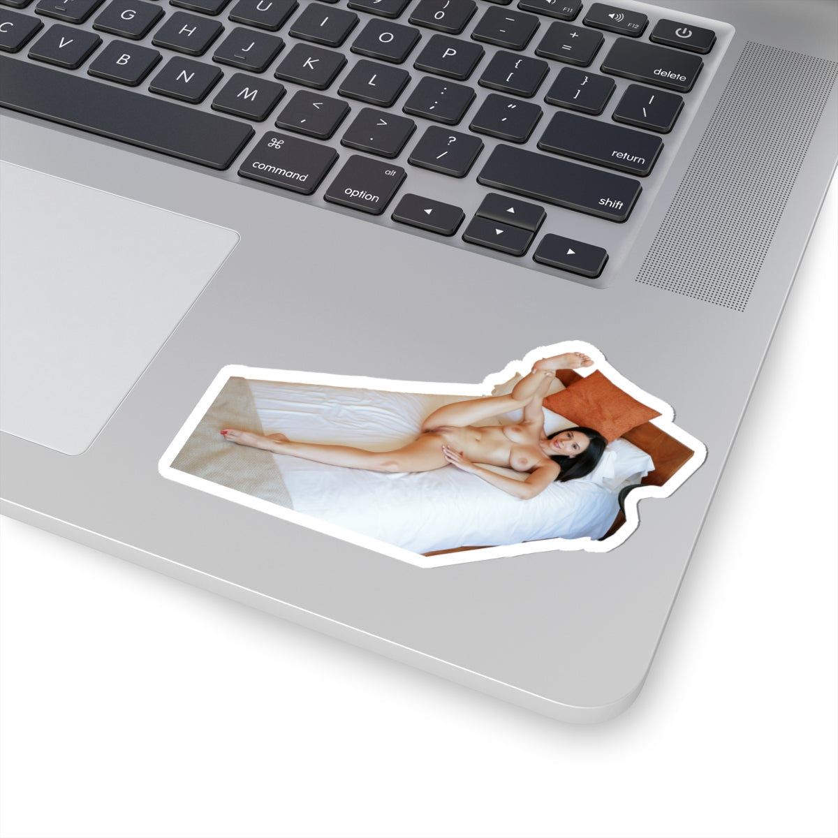 Sexy Girl on the Bed Sticker