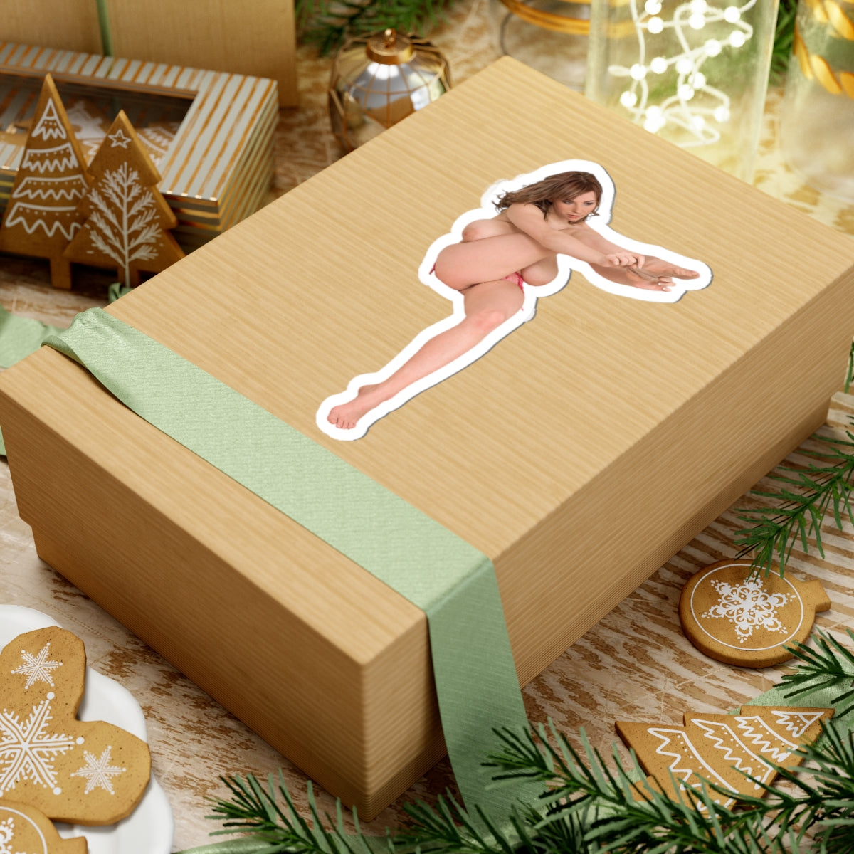 Sexy Naked Girl Sticker Nude Pinup Model Big Boobs Adult Vinyl Decal