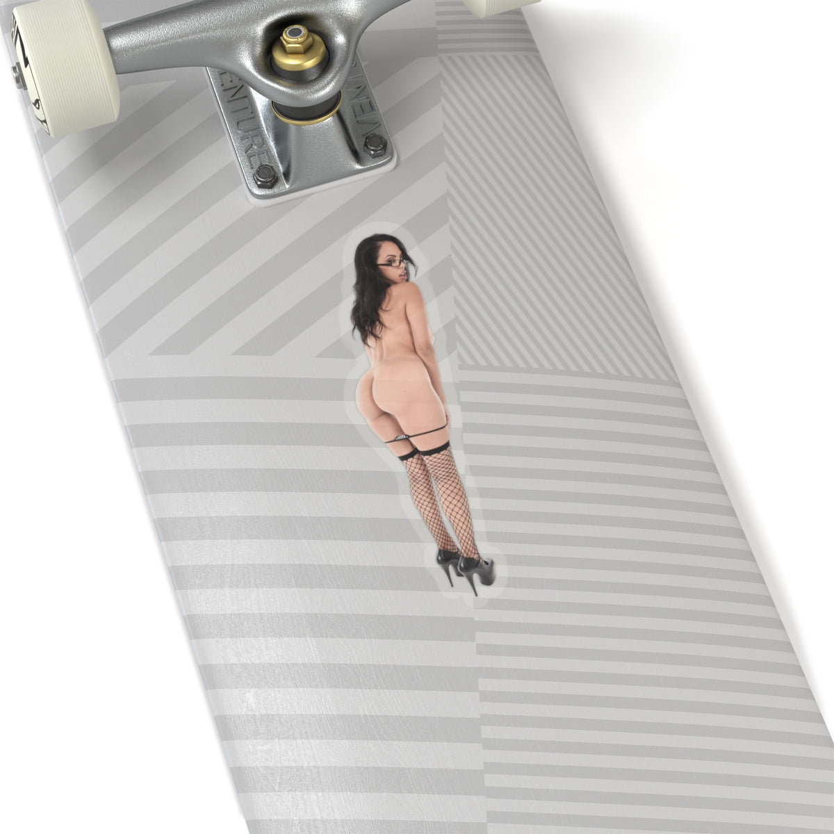 Sexy Girl Pinup Sticker – Nude Model Vinyl Decal, Adult Retro Style, Waterproof Gift for Him