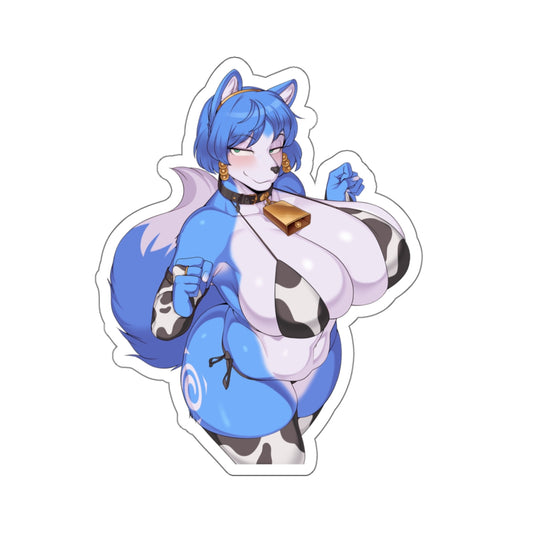 anime furry sticker dog furry fox furry furrys stickers cute furry sticker cartoon girl blue women manga decals E879