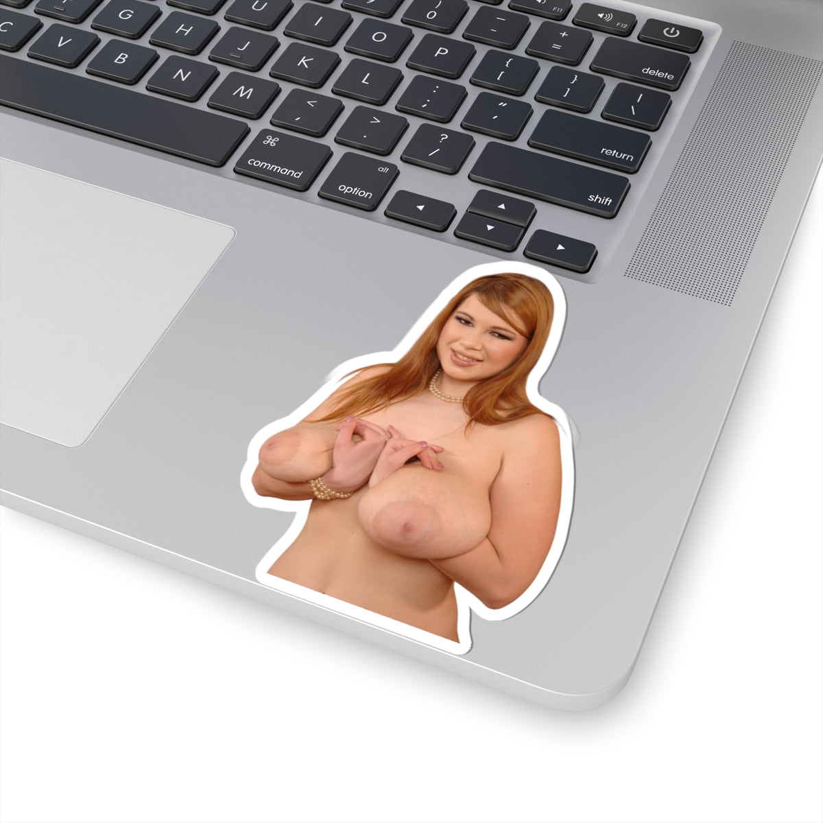 Busty Pinup Model Sticker