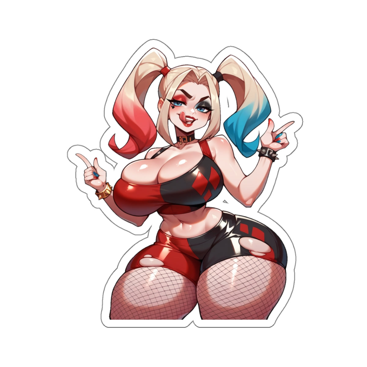 Popular female cartoon character sticker,popular,female,cartoon,stickers,character,girl,women,funny,clown,meme,trendy,cute,anime,kawaii,E849