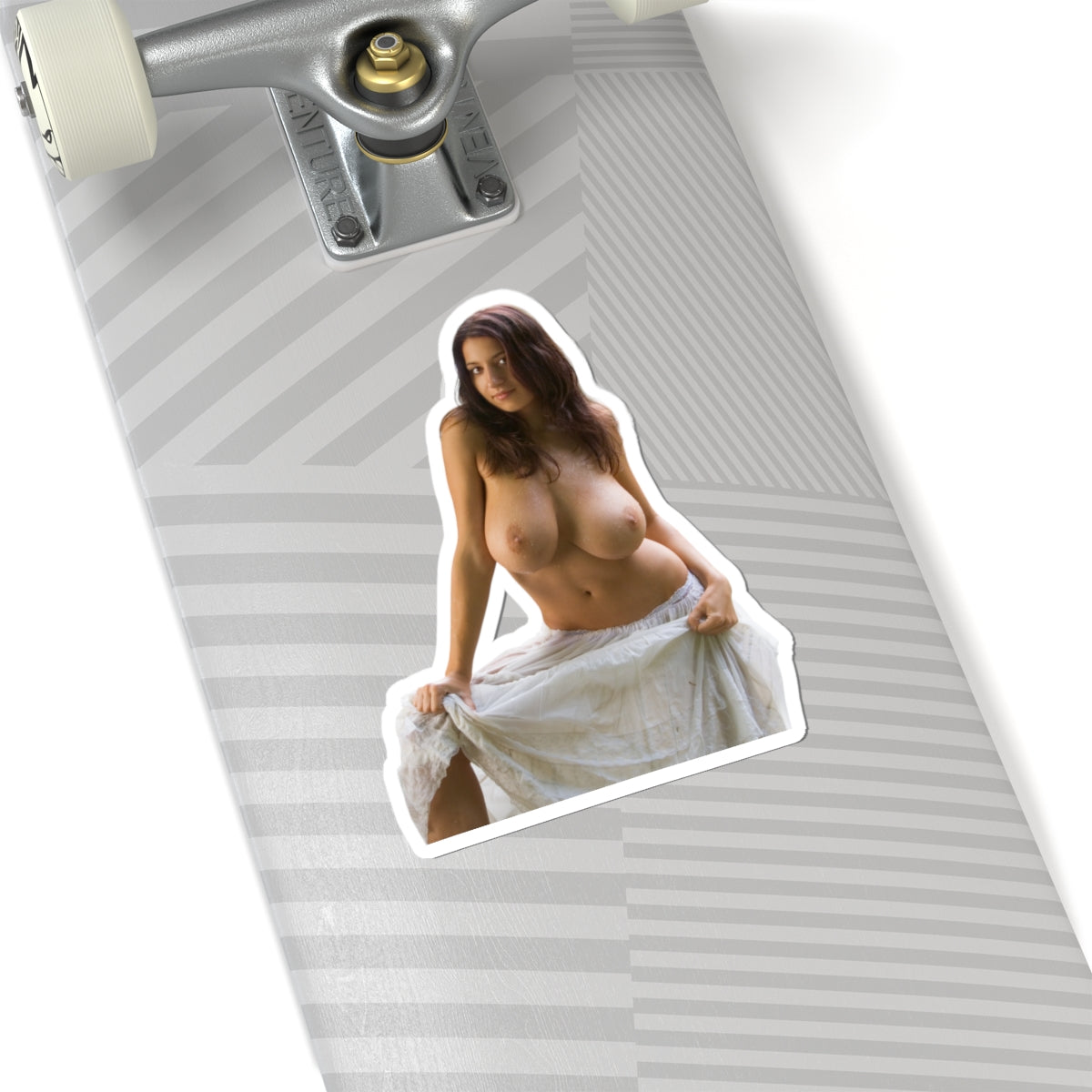 Busty Girl Sticker Pinup Model