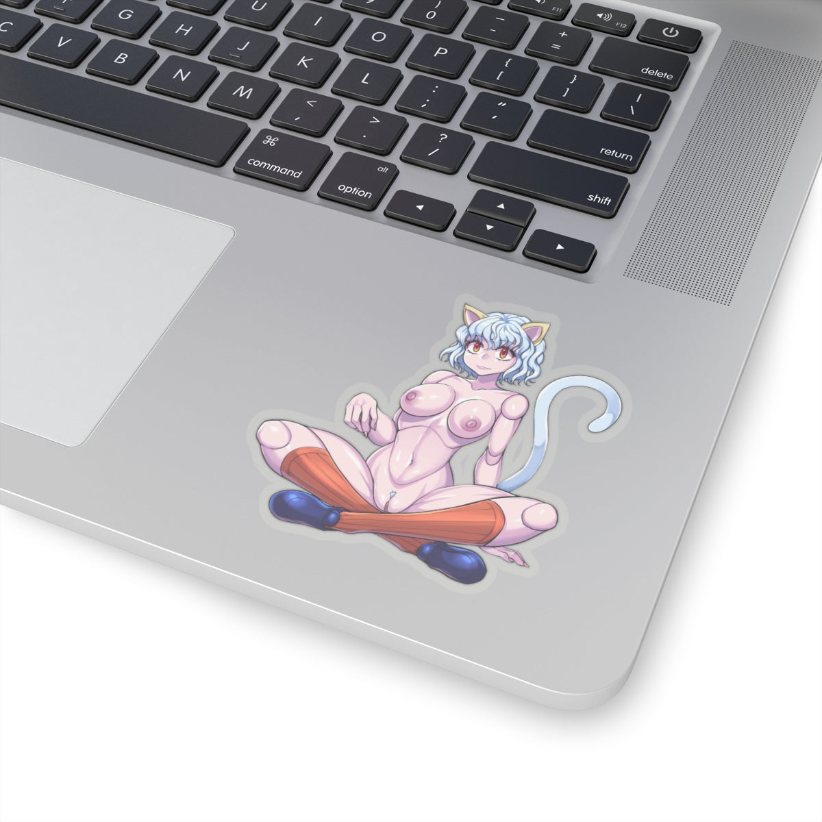 Pito Cat Girl Anime Sticker Manga Lewd Stickers White or Transparent Large Huge Vinyl Laptop Stickers E433