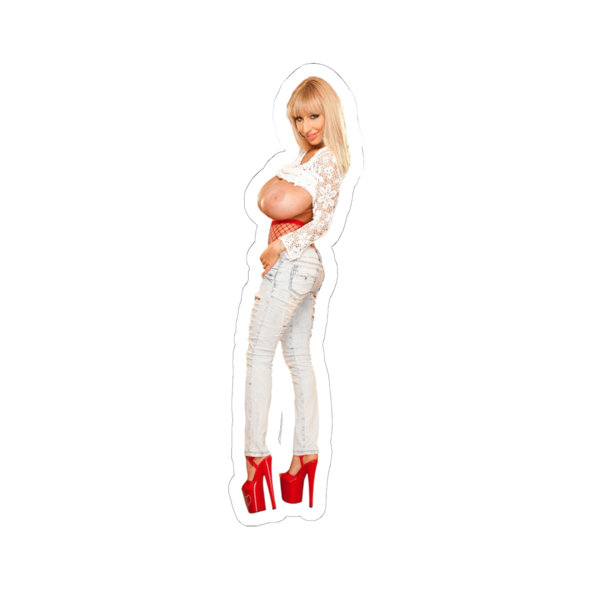 busty girl stickers