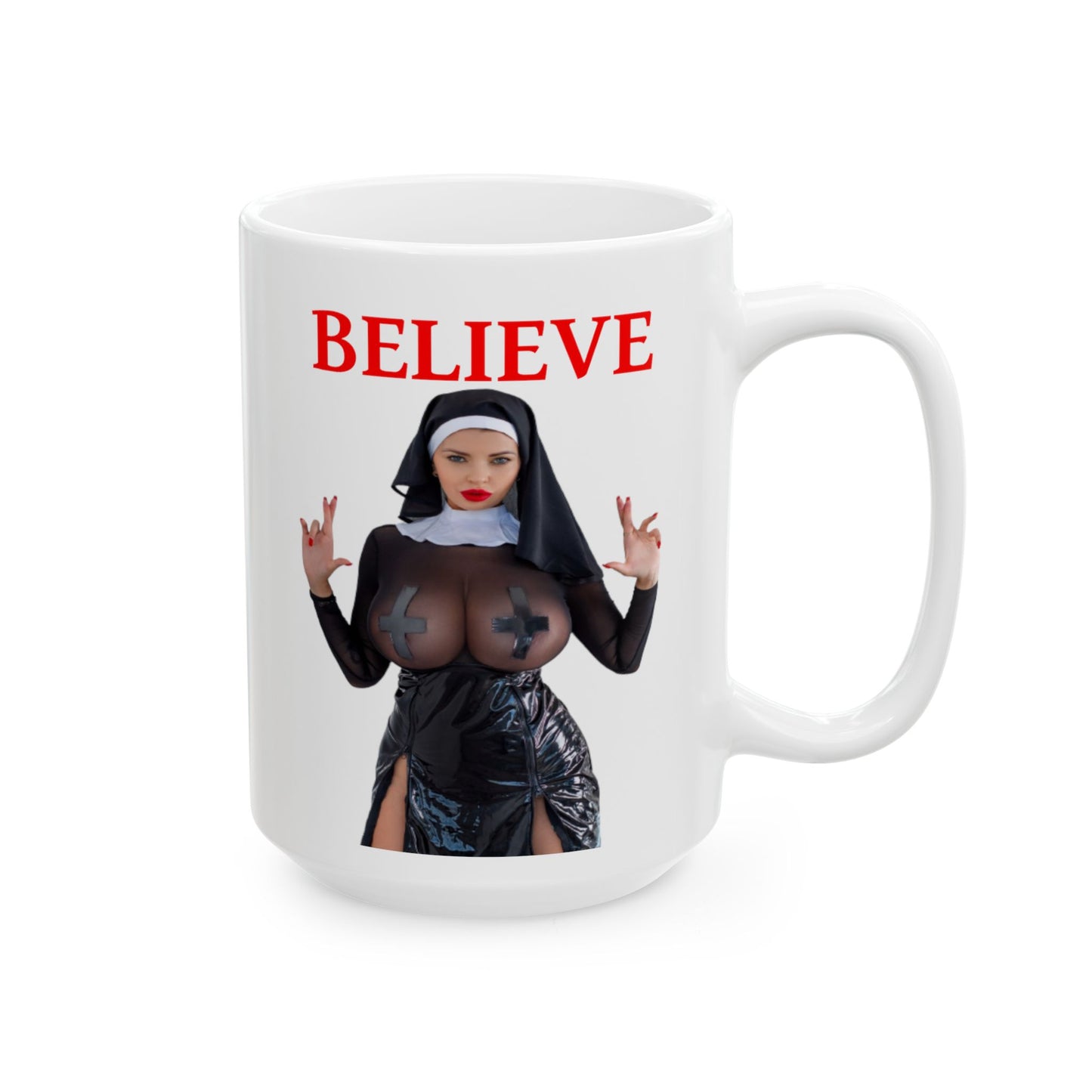 Hot Sexy Nun Mug,Mugs For Men,Mug For Him,Big Breast Girl,Pinup Women,Christianity Christian beliefs Christian theology Jesus Christ Bible Church Salvation Faith Prayer Worship Gospel,M1A