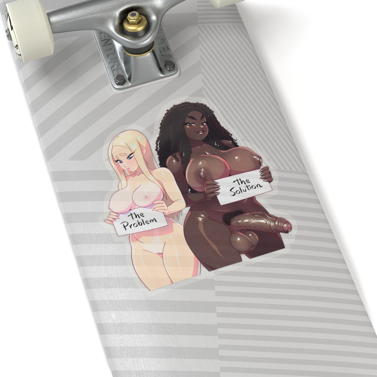Futanari Black Girl Sticker Anime Girl Hentai Sticker Text Decals