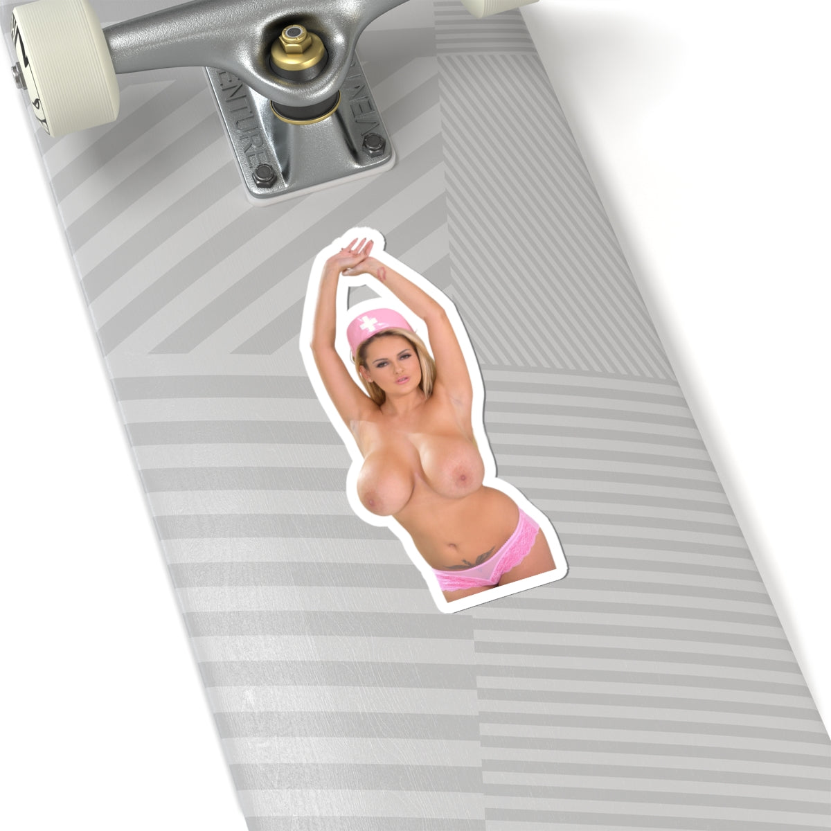 Katie Big Boobs Pinup Girl Sticker