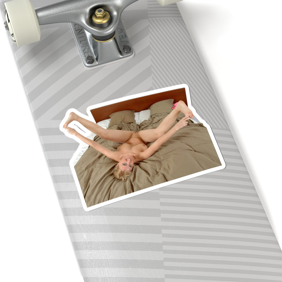 Naked Girl on the Bed Sticker