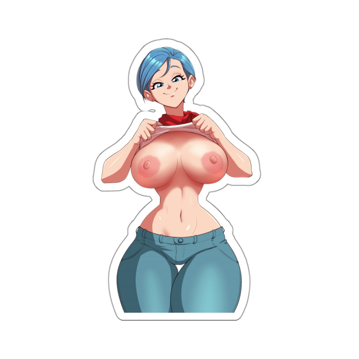 Topless Women Sticker Anime Mnaga Character Funny Stickers For Laptop Water Bottle Computer Phone Notebook Travel Case Stickers Car Skateboard Motorcycle Bicycle Luggage E511